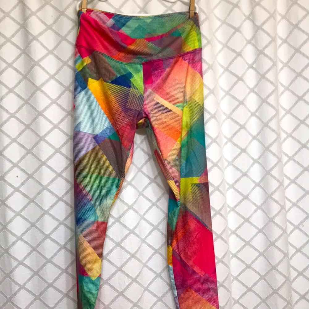 Multi colored patterned leggings